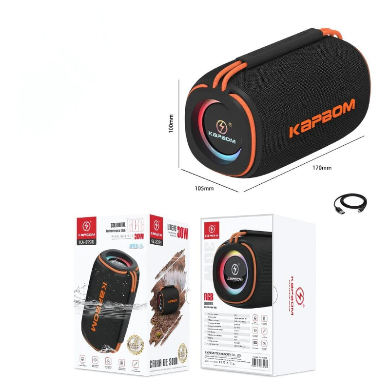 Caixa De Som Bluetooth KA-8296 30W A Prova Dagua