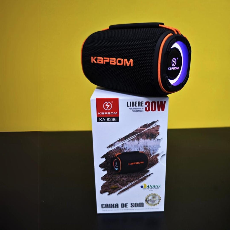Caixa De Som Bluetooth KA-8296 30W A Prova Dagua