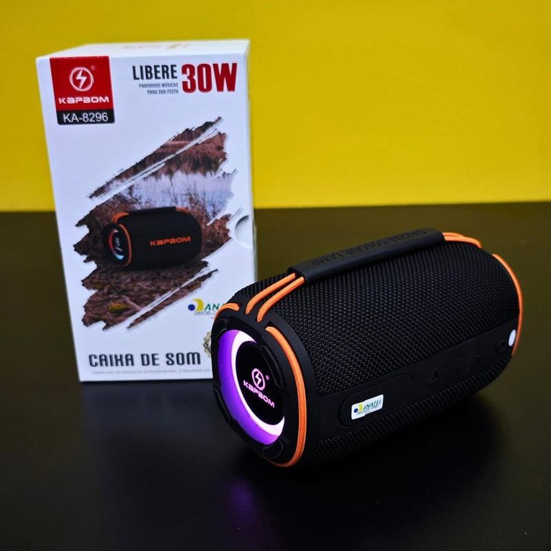 Caixa De Som Bluetooth KA-8296 30W A Prova Dagua