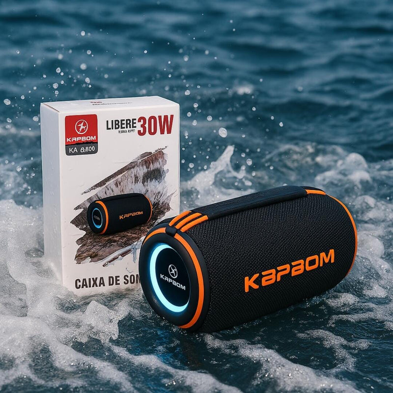 Caixa De Som Bluetooth KA-8296 30W A Prova Dagua