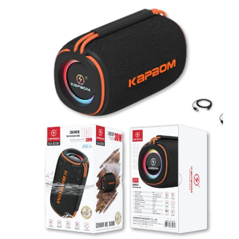 Caixa De Som Bluetooth KA-8296 30W A Prova Dagua