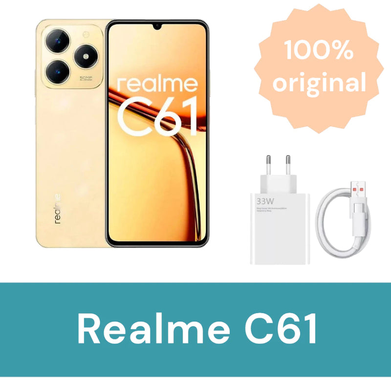 Smartphone Realme C61 6/256GB NFC + Fone Bluetooth de Brinde