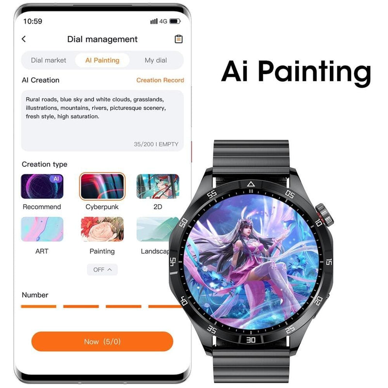 Smartwatch GT4 Max Chat GPT Comando de Voz