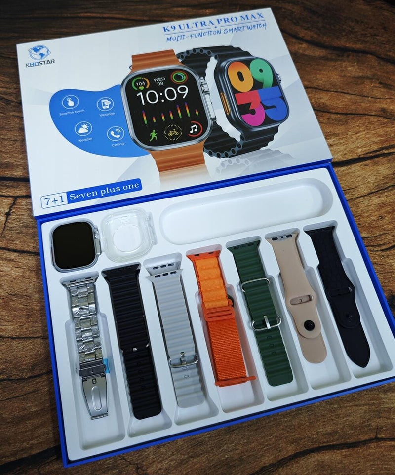 Smartwatch K9 Ultra Pro Max 49mm Serie 9 7 Pulseiras