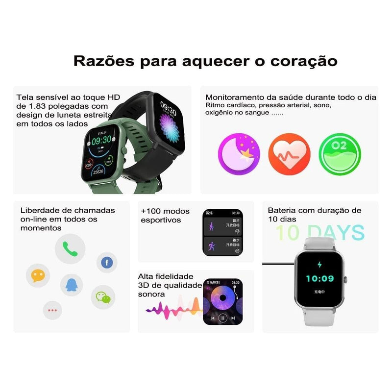 Smartwatch Peje ZW01 A Prova D'água