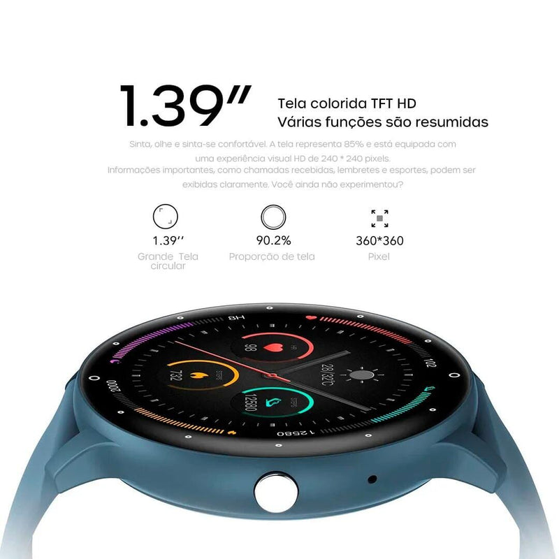 Smartwatch Peje ZW02 Pro A Prova D'água Amoled Pulseira Extra