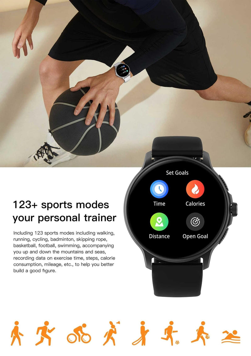Smartwatch Peje ZW08 A Prova D'água Amoled Pulseira Extra